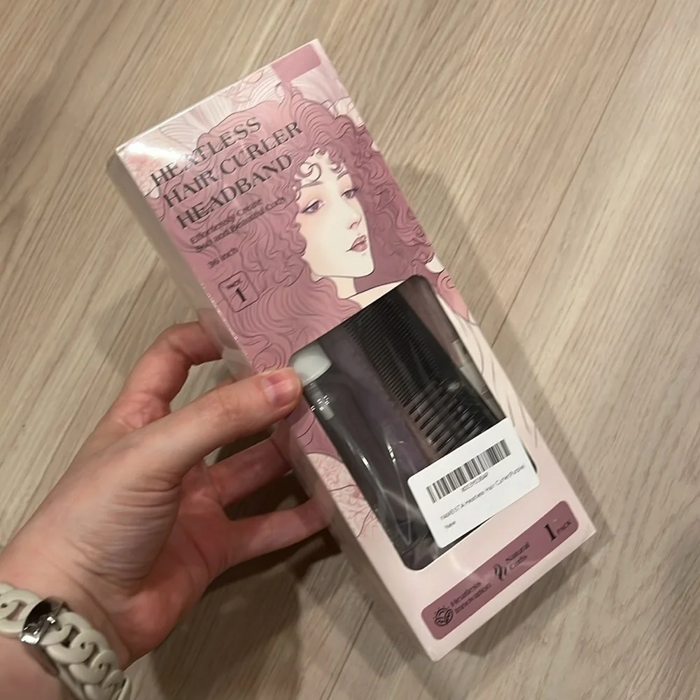 NEW Heatless Hair Curler Headband Set in Purple